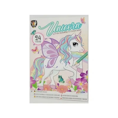 Afbeelding van Creative Craft Group Glitter Kleur en Stickerboek Eenhoorn/Zeemeermin