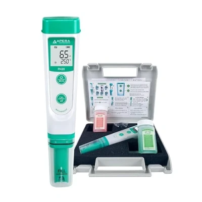 Afbeelding van Apera Instruments PH20 zakmes, waterdicht, nauwkeurigheid ± 0,1 pH, pH meetbereik 0 14, temperatuursensor 0,5 C, complete set