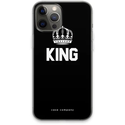 Afbeelding van Case Company® hoesje geschikt voor iPhone 13 Pro Max King zwart Soft Cover Telefoonhoesje Bescherming aan alle Kanten en Schermrand