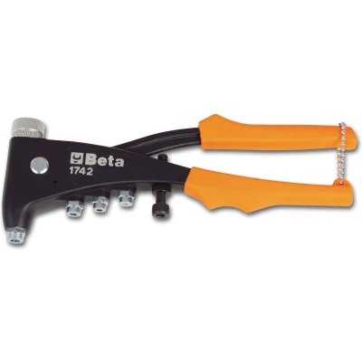 Afbeelding van Beta Blindklinktang Tools 1742 voor blindklinkmoeren incl. verwisselbare mondstukken (1x M3+M4+M5+M6)