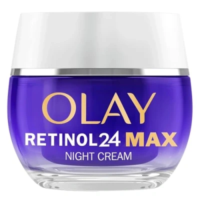 Afbeelding van Olay Retinol 24 MAX* Hydraterende nachtcrème met vitamine E antioxidant +40%* glycerine Well aging huidverzorging, 50 ml