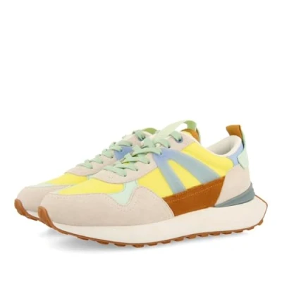 Afbeelding van Gioseppo Adair Sneakers laag, Dames, Maat: 37, Amarillo Leer/ synthetisch