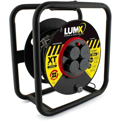 Afbeelding van LUMX LM 87635 XT PRO kabelhaspel NO TURN 35 m 2x (2P+A) + (2P+T) BE FR