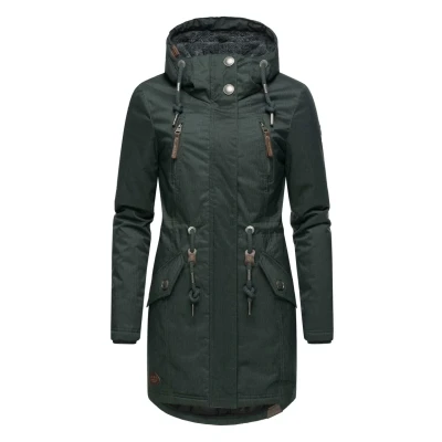 Afbeelding van Ragwear Elsie Melange Parka, Dames, Maat: 3XL, Dark green