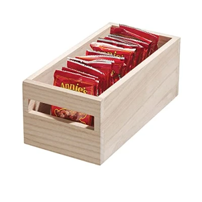 Afbeelding van iDesign Houten opbergbak 13 x 25,5 10,5 cm Stapelbaar
