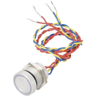 Afbeelding van APEM PBARAAFB000K0B Piëzotoets 24 V DC/AC 0.2 A 1x uit/(aan) Moment Blauw IP69K 1 stuk(s)