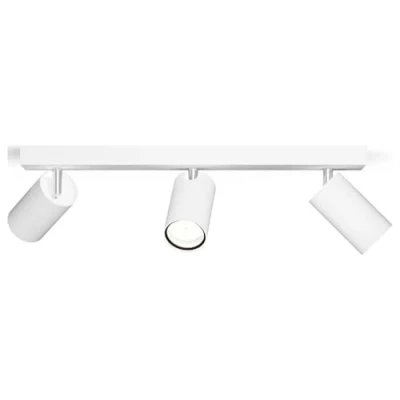 Image de Philips Idris Spot Plafondspot Spatwaterdicht IP44 5W Wit Badkamerlamp Drie lichtpunten Alleen geschikt voor LED spots