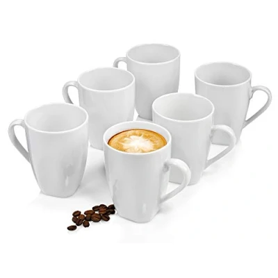 Afbeelding van Sänger Bilgola koffiekopjes set voor 6 personen, porselein, theekopjes, uittrekbaar, dagelijks gebruik, ontbijt, inhoud: 350 ml, premium collectie