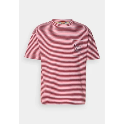 Afbeelding van Scotch &amp; Soda Relaxed FIT Pocket Tshirt print, Heren, Maat: Medium, Roadside red