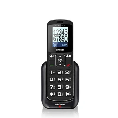 Afbeelding van Brondi Amico Home GSM seniorenmobiele telefoon met grote SOS toetsen en afstandsbediening, Dual SIM, hoog volume