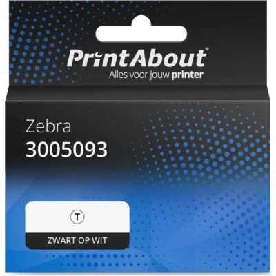Afbeelding van Huismerk Zebra 3005093 Etiket Zwart op wit (100 mm x 210 mm) 4 rollen