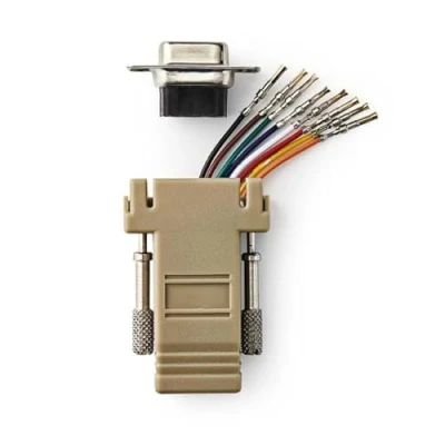 Afbeelding van Nedis Seriële Adapter D SUB 9 Pins Female RJ45 Vernikkeld Ivoor Doos