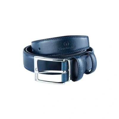 Afbeelding van Sergio Tacchini Herenriem voor buiten, PU leer, binnenin met gesp, nikkelvrij, Blauw (442) 3,5 cm