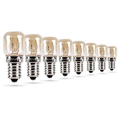 Afbeelding van HEITECH 8 stuks 15 W E14 ovenlampen hittebestendige lamp tot 300 C voor oven, grill, magnetron met capsule T22 en 2600 K