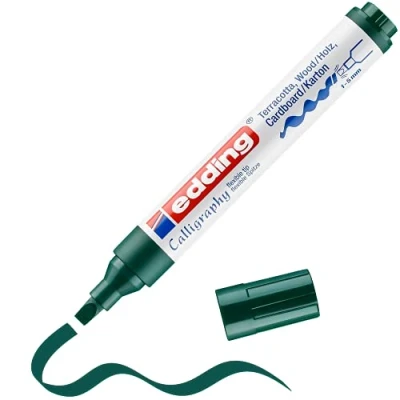 Afbeelding van edding 1455 kalligrafie marker flexibel flesgroen 1ST 1 5 mm / 4 1455025