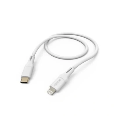 Afbeelding van Hama Oplaadkabel Flexible Usb C Lightning 1,5 M Silicone Wit