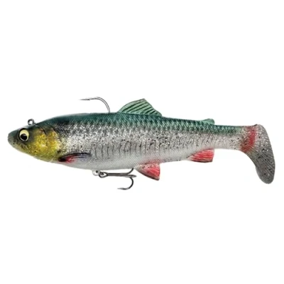 Image de Savage Gear 4D Trout Rattle Shad 12,5cm 35gr Medium Sinking Green Silver