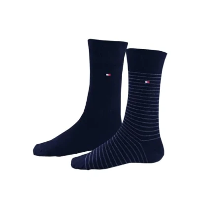Image de Tommy Hilfiger Lot de 2 chaussettes pour homme, Gris (Tommy Original)., 39 42 EU