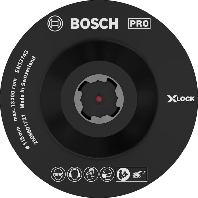 Afbeelding van Bosch Accessories 2608601721 X Lock steunschijf, met klittenbandbevestiging 115 mm