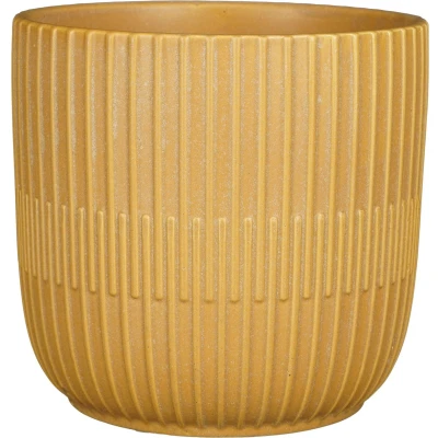 Afbeelding van Mica Decorations Plantenpot keramiek okergeel D19xH18 cm