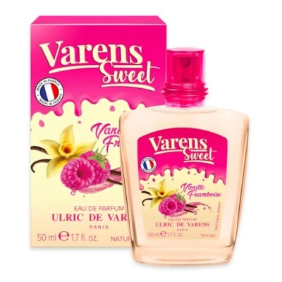 Afbeelding van ULRIC de Varens Sweet Vanille Framboos Eau Parfum Gourmand, Framboos, Damesgeur Spray Made in France 50 ml