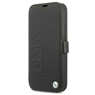 Image de BMW Coque livre en cuir véritable pour iPhone 13 Mini