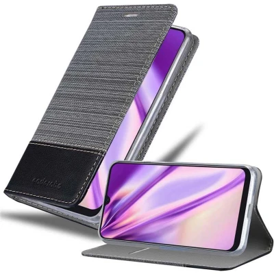 Afbeelding van Cadorabo Hoesje geschikt voor Samsung Galaxy A50 4G / A50s A30s in GRIJS ZWART Beschermhoes met magnetische sluiting, standfunctie en kaartvakje Book Case Cover Etui