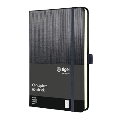 Afbeelding van Sigel, Notitieboekje + schrijfblok, Conceptum CO404 notitieboek geblokt grijs Aantal bladen: 97 DIN A5 staand (Gecontroleerd, Hardcover)