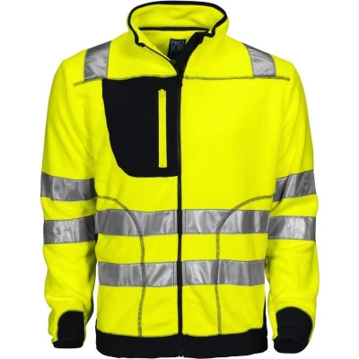 Afbeelding van ProJob 6303 SIGNALISATIEFLEECE EN ISO 20471 KLASSE 3 646303 Geel/Zwart
