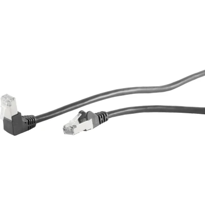 Afbeelding van S/FTP CAT6 Gigabit netwerkkabel haaks/recht / zwart 10 meter