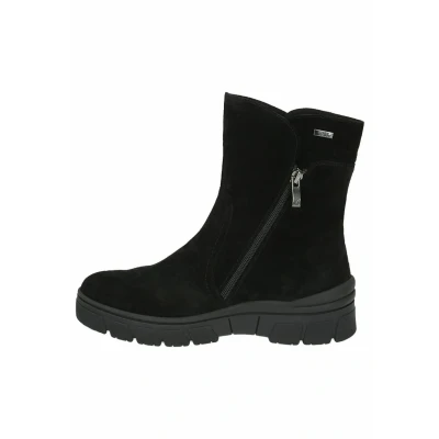Afbeelding van Caprice Snowboots, Dames, Maat: 36, Black suede Leer en textiel