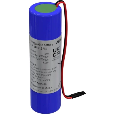 Afbeelding van Ansmann Speciale oplaadbare batterij 18650 Kabel Li ion 3.6 V 2550 mAh
