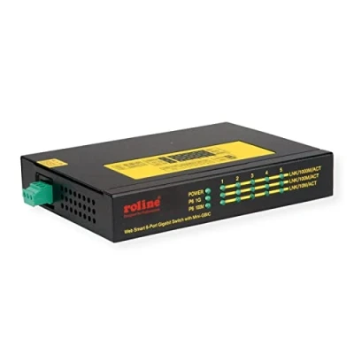 Afbeelding van ROLINE Industriële Gigabit Switch, 5x RJ 45 + 1x SFP