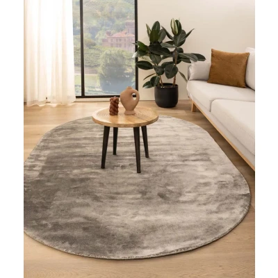 Afbeelding van Viscose Vloerkleed Ovaal Pearl Zilver 200x300 Cm