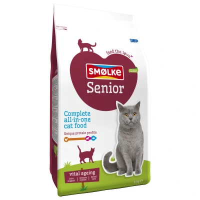 Afbeelding van Smolke Cat Senior Kip&amp;Lam&amp;Vis Kattenvoer 4 kg