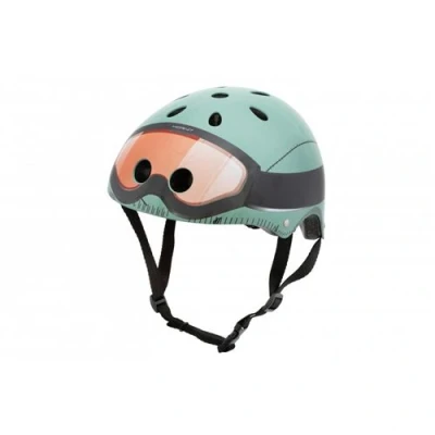 Afbeelding van Mini Hornit Lids Fietshelm voor Kinderen met LED achterlicht Military (S)
