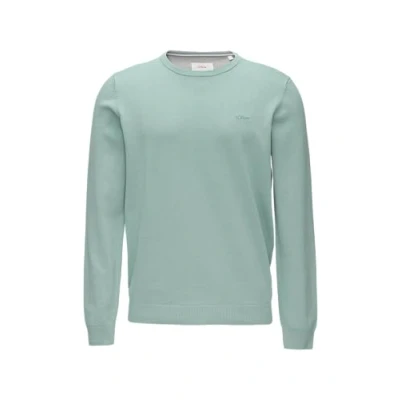 Image de s.Oliver Pull en tricot avec logo brodé, Vert 7211, XL