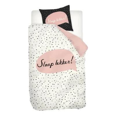 Afbeelding van Snoozing Slaap Lekker Flanel Dekbedovertrek Junior 120x150 cm + 1 kussensloop 60x70 Off White