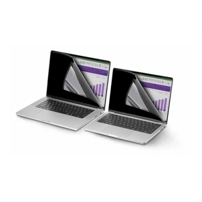 Image de StarTech.com 13.3 inch 16:10 Laptop Touch Privacy Screen, Flip Up Filtre de confidentialité pour ordinateur portable à double sens adhésif, languettes charnière, charnières bascule 13.3&quot; transparent