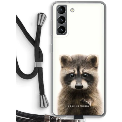 Afbeelding van hoesje met Koord geschikt voor Samsung Galaxy S21 Rocco Telefoonhoesje Zwart Bescherming aan alle Kanten en Over de Schermrand