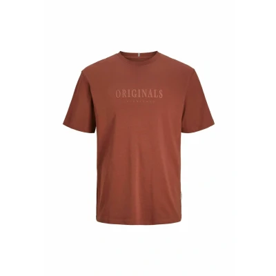 Afbeelding van JACK &amp; JONES Jorfrederiksberg Noos T shirt met ronde hals voor heren, Bruin