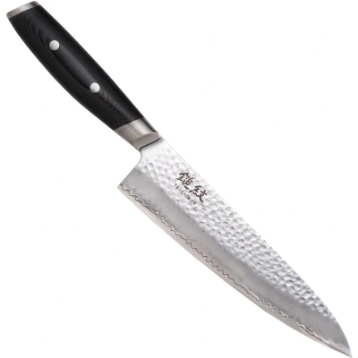 Afbeelding van Yaxell Tsuchimon Koksmes 20 cm VG10 Staal Gehamerd Lemmet Micarta Heft