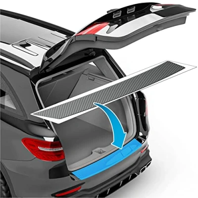 Afbeelding van Auto bumperfolie voor Kuga 3 (III) ST Line &amp; Vignale I 2019 2021 bumperbescherming, krasbescherming, lakbeschermingsfolie carbon look zelfklevend