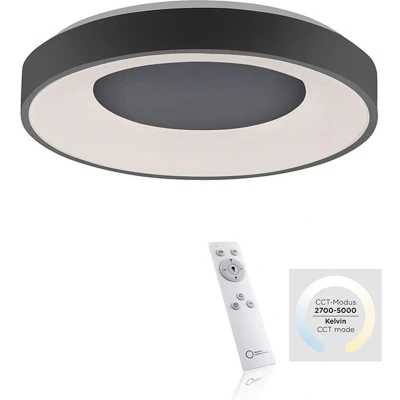 Afbeelding van Paul Neuhaus Plafondlamp Anika Zwart 48cm Ø incl. Afstandsbediening