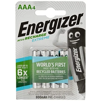 Afbeelding van Energizer Extreme oplaadbare batterij 4 HR03 800 mAh