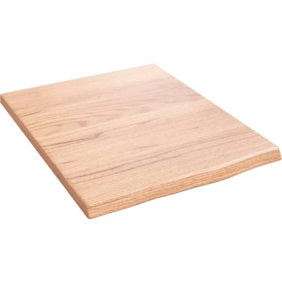 Afbeelding van Wastafelblad 40x50x2 behandeld massief hout lichtbruin