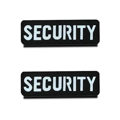 Afbeelding van 2 stuks Duitse veiligheidspatches &quot;Security&quot; Infrarood Reflecterend Met Klittenband Rug voor rugzakken, kleding, tassen, uniform, vest, reisjersey