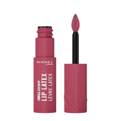 Afbeelding van Rimmel Thrill Seeker Lip Latex, 300 Main Character, vloeibare lippenstift, lippenstift met hyaluronzuur, zachtheid en glans, hydratatie, vitamine E, aloë vera, 6 ml