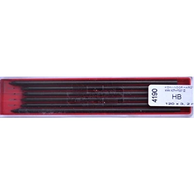 Afbeelding van Koh i noor Graphite vulling HB 3,2 mm 4190 voor technische tekenen en repareren.