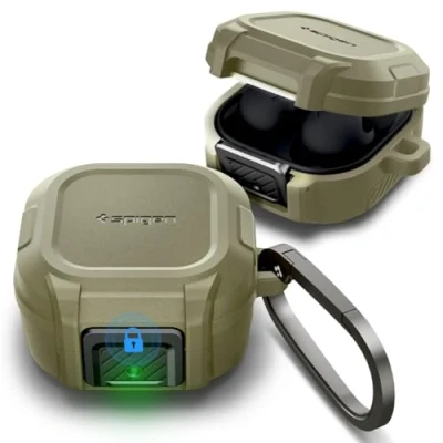 Afbeelding van Spigen Lock Fit beschermhoes compatibel met Samsung Galaxy Buds 2 Pro/Galaxy 2/Galaxy Live vintage kaki